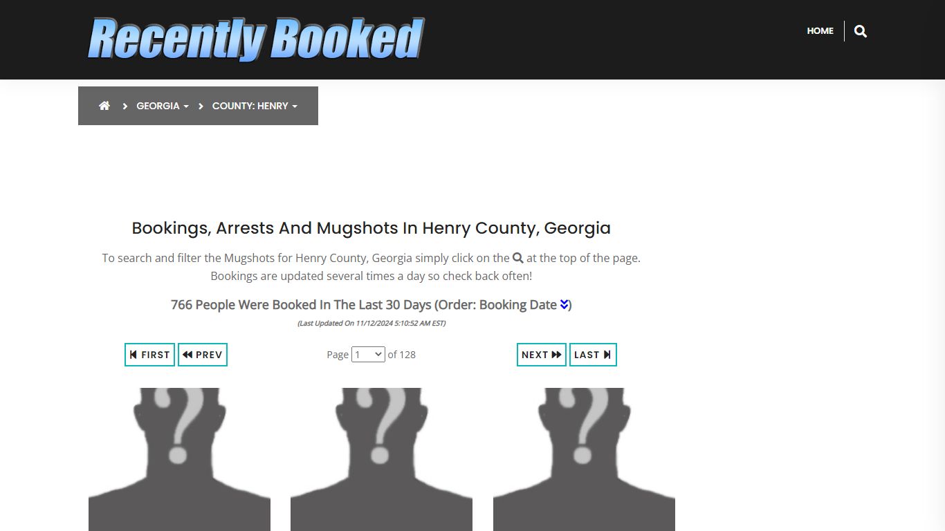 Bookings, Arrests and Mugshots in Henry County, Georgia - Recently Booked